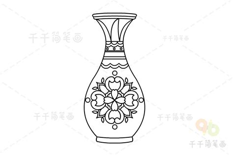 花瓶画画|简单又漂亮花瓶简笔画图片大全 美丽彩色的花瓶简笔。